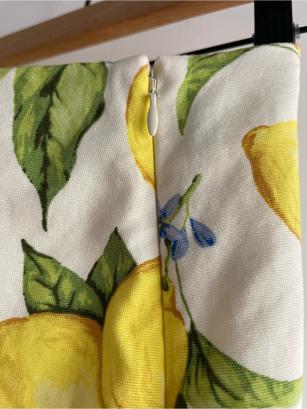 Talbots Lemon Blossom Print A-Line Cotton Blend Skirt Size 10 Summer Cottagecore - Picture 5 of 11